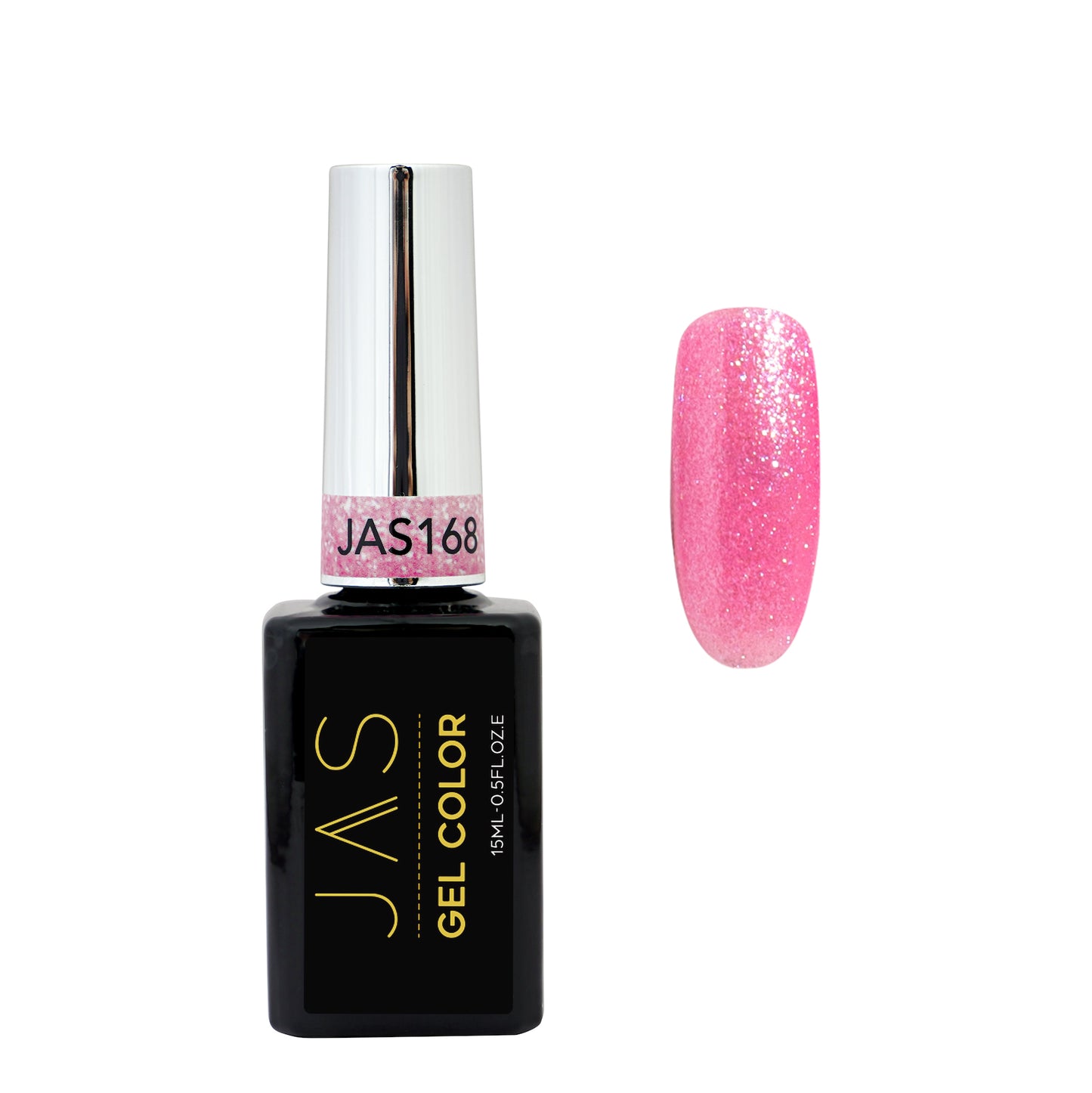 Jas Gel Polish #168 Neon Pink Glitter