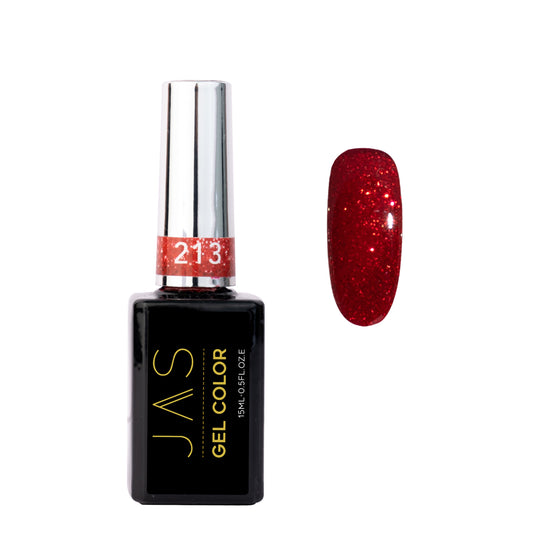 Jas Gel Polish #213 Red Glitter