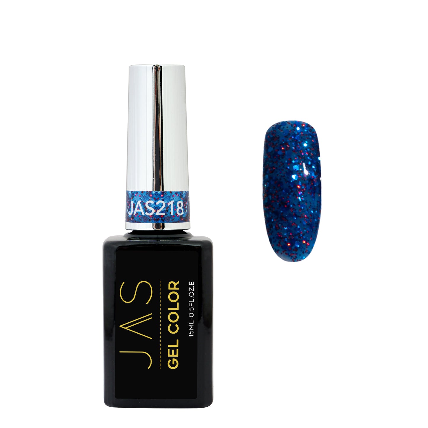 Jas Gel Polish #218 Navy Glitter