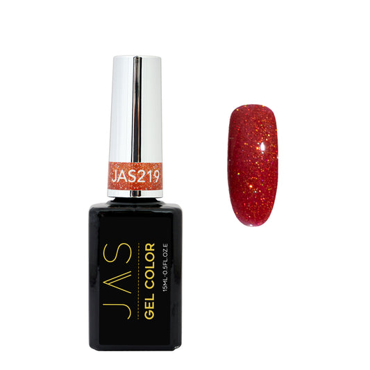 Jas Gel Polish #219 Red Glitter